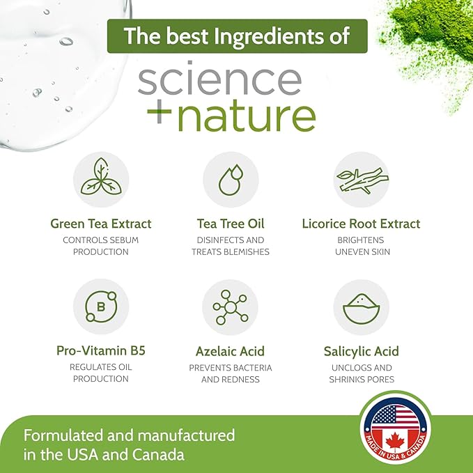 Exposed Skin Care Basic Acne Treatment Kit - Includes Salicylic Acid Face Wash, Clearing Tonic, Acne Treatment Serum with Benzoyl Peroxide, Clear Pore Serum - Acne Set Solution for All Skin Types