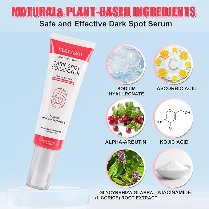 Dark Spot Corrector for Face and Body - Serum, Corrects Sun Spots, Freckles and Melasma - 1.7 Fl Oz