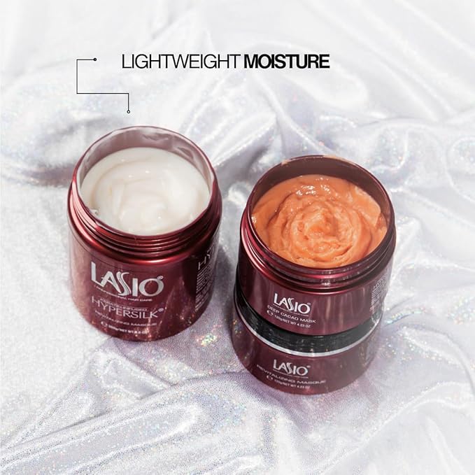 Lasio Hypersilk Revitalizing Hair Masque – Deep Conditioning & Hair Repair with Cocamide Oil & Keratin – Enhances Keratin Treatment Longevity – For Dry, Damaged & Color-Treated Hair – 4.43 oz