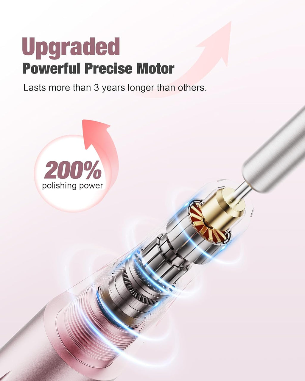 Cordless Nail Drill Electric File: Professional for Acrylic Gel Dip Powder Nails Portable Nail Drill Machine Kit for Manicure Pedicure Nail efile Set Portable Electric Pedicure Kit