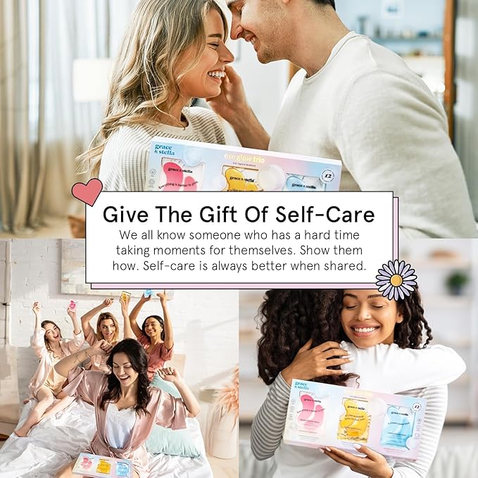 grace & stella Under Eye Patches (12 pairs) - Birthday Gifts for Women - Travel Essentials - Eye Masks for Puffy Eyes and Dark Circles - Anniversary Gifts for Her, Bachelorette Party Favors - Vegan