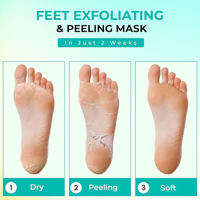 Happy Feet Foot Peel Mask, 03 Packs Original Exfoliant Foot Peel Mask, Callus Remover for Rough Cracked Dry Feet Dead Skin, Gift for Mom Dad