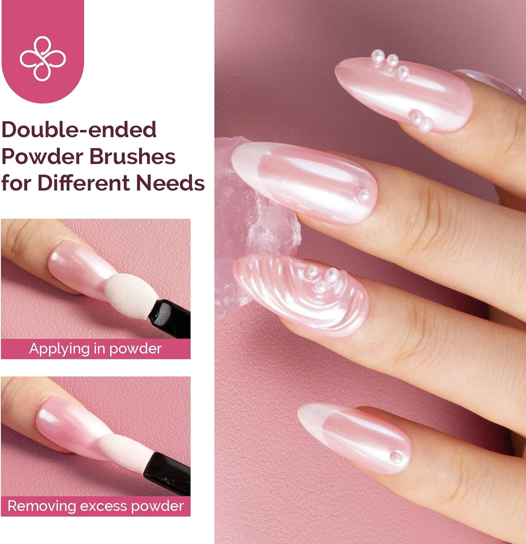 MelodySusie White Chrome Nail Powder for Gel Nails,Pearl Powder Mirror Effect Pigment Pearlescent Mermaid Pigment Pearl Glitter for Home DIY Salon Use Visit The MelodySusie Store