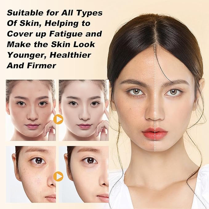 Niacinamide Vitamin C Black Tube Skin Cream, Niacinamide Vitamin C Face Cream, Multifunctional Smooth Hydrating Makeup Cream, Vitamin C Plain Face Cream (2pcs)