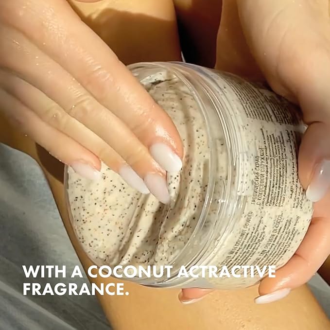 Miraveda by Italwax Tropic Scrub - 250ml - With exfoliating coconut shell particles – Ideal for the whole body