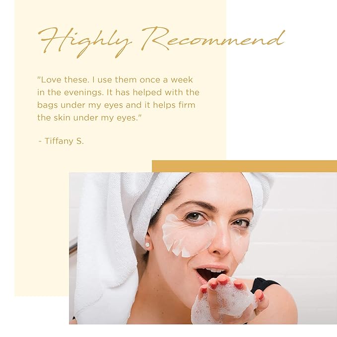 Azure Cosmetics 24K Gold & Retinol Anti Aging Under Eye Patches - Nourishing, Smoothing Hydrating Eye Mask - Reduces Fine Lines, Wrinkles, Dark Circles & Puffiness - Made in Korea - 5 Pairs