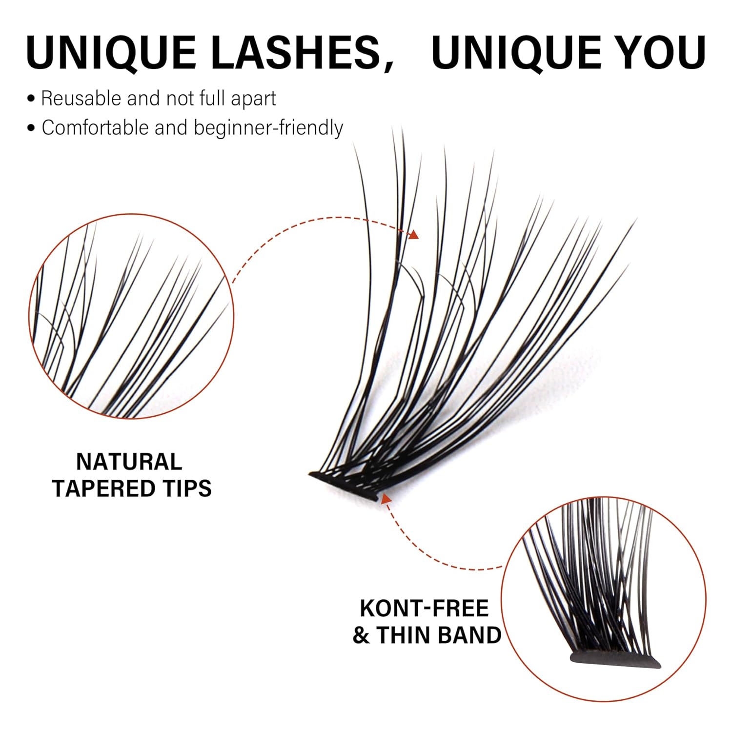 Lash Cluster 240pcs Individual Lashes,8-16mm Diy Lash Extension,C Curl Lash Clusters Wispy,3D Natural Lash Clusters Look Like Eyelash Extension DIY at Home (Orange 30P-C-8-16mix)