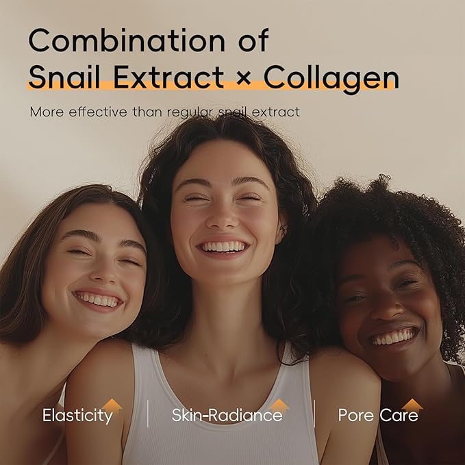 All About Snail Mucin Kit Korean Skin Care Set, Collagen Skincare Gift Set Hydrating & Lifting Skin, Snail Skin Care Products Set Cleanser, Serum, Cream, Facial Kit for Women and Men Anti-Aging 3Pcs