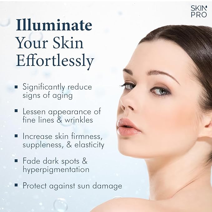 Delfogo RX Professional 22% Vitamin C Facial Serum - High Potency of Vitamin C, Ferulic Acid, & Vitamin E - Collagen Face Serum for Women Plant-Based Brightening Skin Care