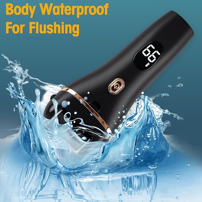 Electric Foot Scrubber, 17-in-1 Pedicure Kit, Callus Remover for Feet Electric Foot File for Dry Dead Skin, 3 Rollers, Battery Display, Black