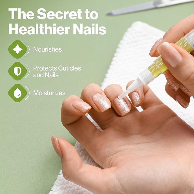 Cuticle Oil Pen with Milk and Honey - Cuticle Protector - Nail Care and Growth Treatment - Acrylic Nail Art Accessory - Contains Vitamin E