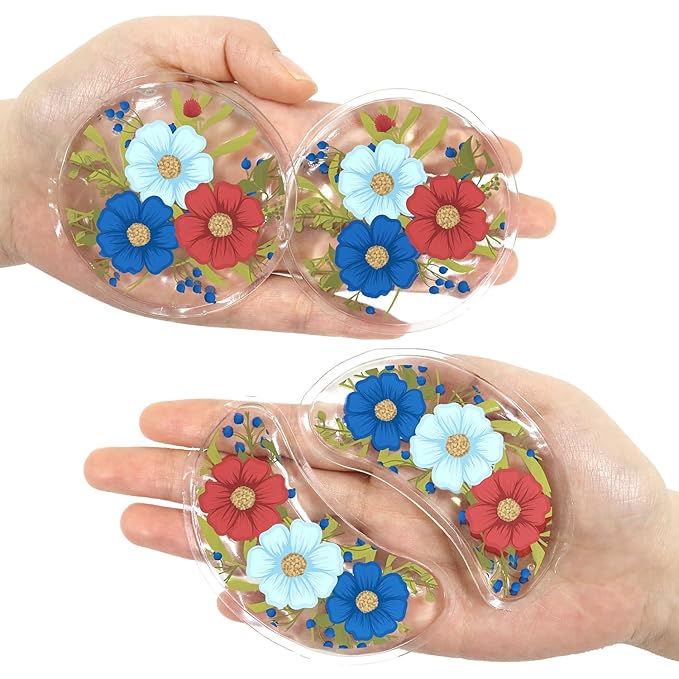 ZNÖCUETÖD Reusable Gel Eye Pads for Puffiness & Dark Circles - Cold/Warm Therapy Compress with Cooling Under Eye Patches, Reduces Wrinkles & Redness, Pain Relief Eye Mask for Relaxation