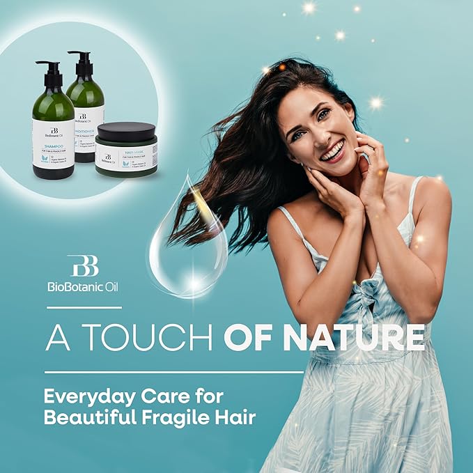 Bio Botanic Oil Hair Mask for Thin, Sparse & Brittle Hair | Strengthens & Restores | Organic Castor & Babassu Oils | SLS-Free, Paraben-Free, Deeply Hydrating & Softening | 250ml