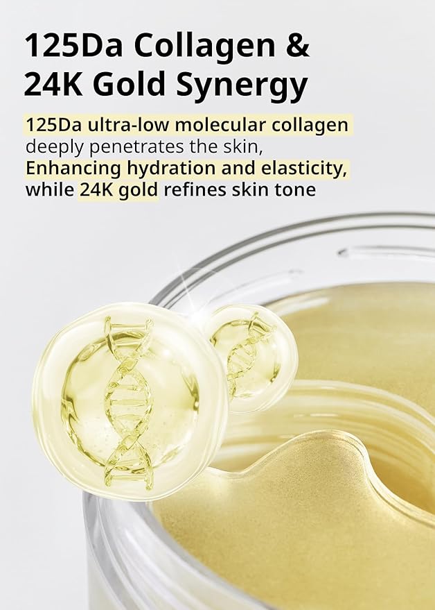 SNP [K Beauty 24K Gold Perfection Eye Patch | Nourishing Under Eye Patches for Wrinkles and Dark Spots | Under Masks for Puffy Eyes and Dark Circles | Korean Collagen Skincare | 60 Patches