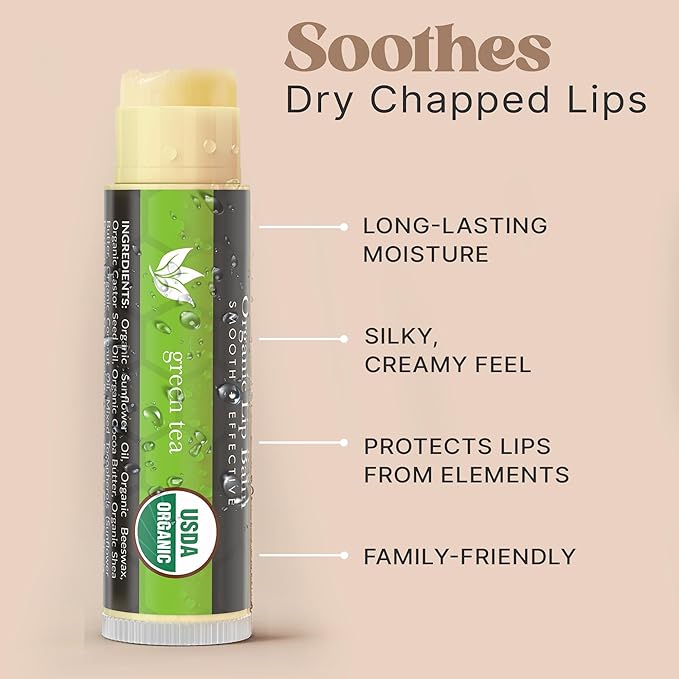 USDA Organic Lip Balm - USA Made with Natural Ingredients, 12 Pack Multi Flavor Lips Moisturizer, Moisturizing Lip Care, Beauty & Birthday Gifts, Moisturizer Chapstick Bulk Care for Dry Lips