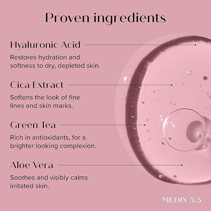 MEDIX 3% Concentrated Hyaluronic Acid Hydrating Gel Body Booster Dry Skin Moisturizer, Anti Aging Skin Care Booster For Restoring Skin Barrier, Wrinkles, Age Spots, & Fine Lines, 1.7 Fl Oz