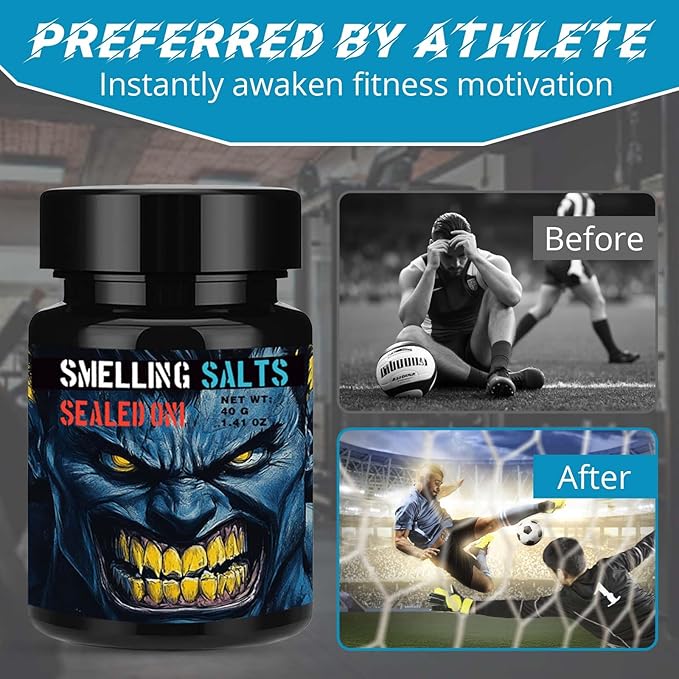 Smelling Salts-Smelling Salts for Athletes in Powerlifting, Hockey, Football & More, Instant Energy Boost, Enhanced Focus & Motivation,40G- Sealed Oni-B