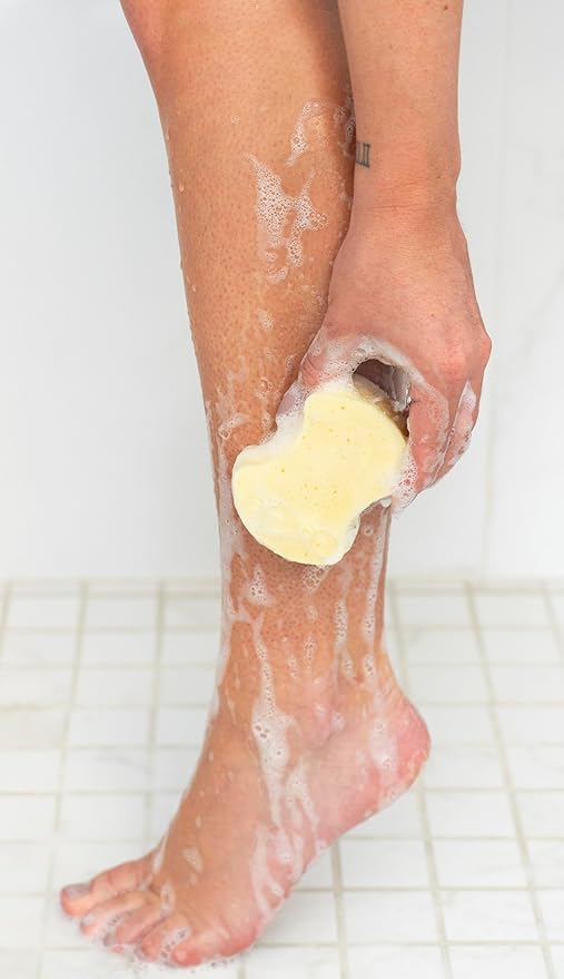 Spongables Pedi Scrub Foot Exfoliating 20+ Wash Sponge, Argan Oil, 2 Count