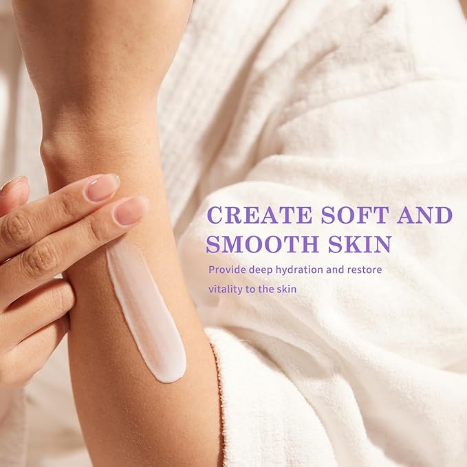 Princess Belle Lavender Body Lotion, Shea Butter Lotion for Women and Men Dry Skin, Deep Moisturizing, Hydrating and Softening, Smell Good, 200ml(6.8floz)