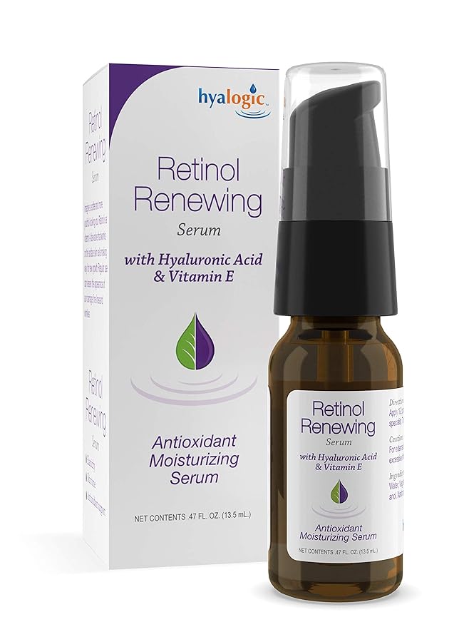 Hyalogic Retinol Serum– Skin Renewal & Wrinkle Repair Face Serum with Hyaluronic Acid & Vitamin A – For Clearer, Radiant Looking Skin (.47 fl oz.)