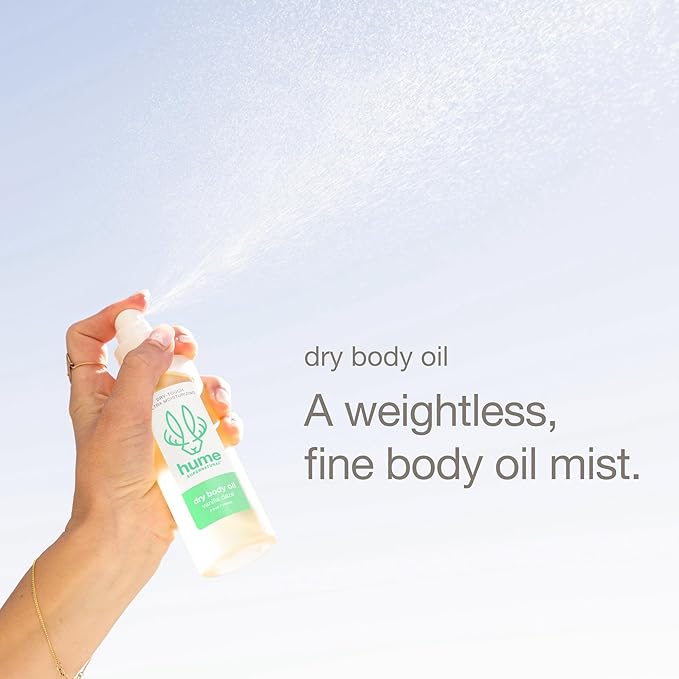 HUME SUPERNATURAL Dry Body Oil Spray - Moisturizing Oil for Dry Skin, After Shower Body Oils for Women and Men, Dry Oil Body Spray, Nourishing, Hydration, Glow, Probiotic, Desert Bloom, 2-Pack