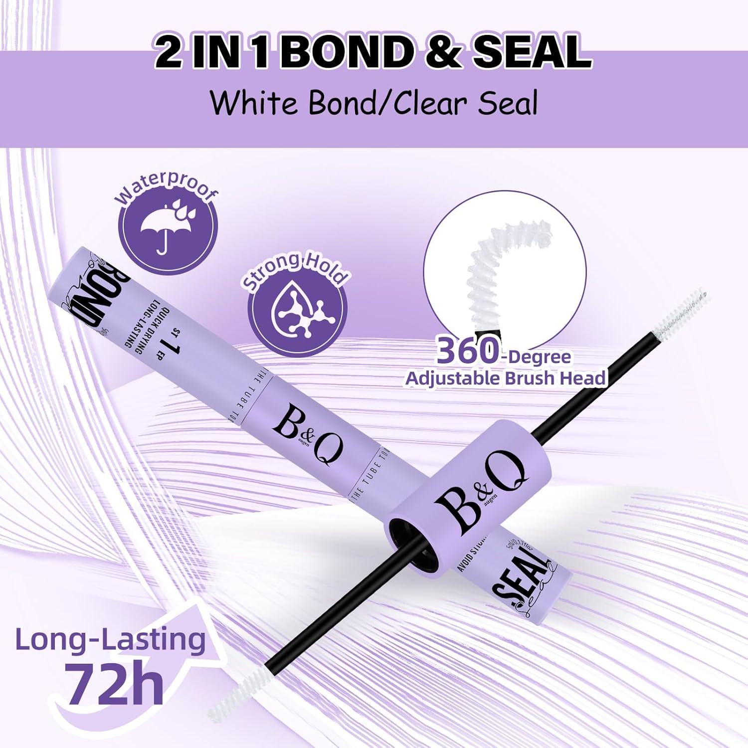 B&Qaugen Lash Clusters Kit Foxy Lash Extension Kit No Lash Map Natural Lash Clusters with Invisible Band 7-16 Eyelash Extension Kit C Curl Lash Kit with Lash Bond and Seal（foxy）