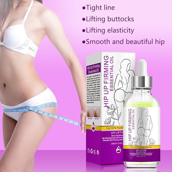 Safudan Hip Plump Up Oil,Firming Body Oil, Natural Herbal Hip Lift Buttock Massage Oil, Butt Firming Enhancement Essential Oil for Women, Firming & Lifting Fast (1 PCS)