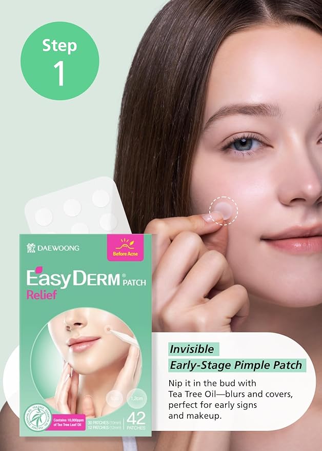 EasyDerm 3-Type Pimple Patches Gift Set, Acne care soluution, Korean Spot Patch to Cover ZitsㅣQuick Calming(10ea) + Relief(42ea) + Beauty Patches(42ea)ㅣTeen girl gifts trendy stuff