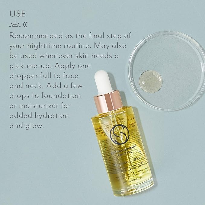CIRCCELL Extraordinary Face Oil - Jacqueline's Blend for Brightening & Anti-Aging – Hydrating Natural Skin Care Treatment with Vitamin C, Rose & Jasmine Oils - All Skin Types, 30 ml