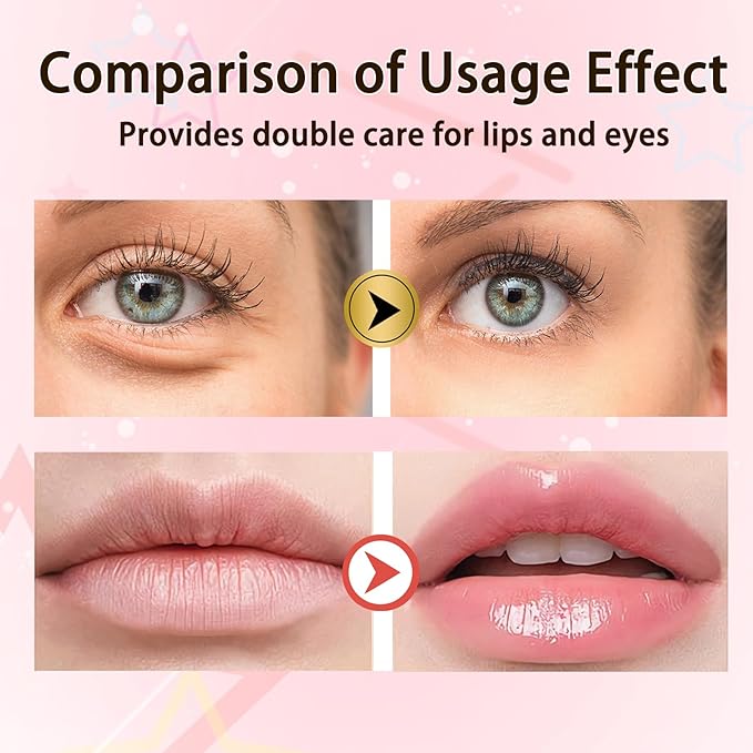 30 Pairs Lip Masks & Eye Masks, 24K Gold Gel Crystal Collagen Under Eye Patches for Puffy Eyes, Dark Circles and Wrinkles, Moisturizing Nourishing Collagen Lip & Eye Mask Set for Women Men