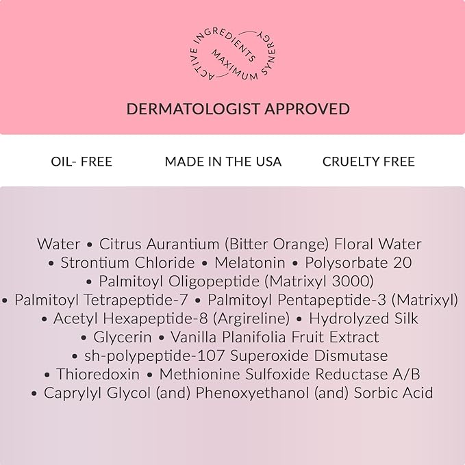 – Peptide Lip & Face Treatment - Recovers and Plumps Skin Complexion - Medical-Grade Instant Lifting Wrinkle & Collagen Repair - Oil-Free –- The Most Powerful ESSENCE Ever - 0.67oz