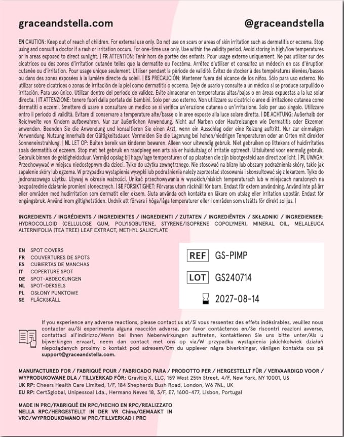 grace & stella Pimple Patches for Face- Heart Hydrocolloid Zit Stickers that Help Soothe & Conceal Breakouts - Colorful Covers for Acne Prone Skin - Dermatologist-Tested, Vegan (Heart, 72 Count)