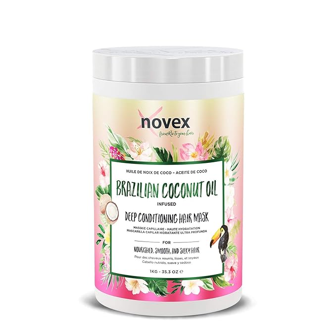 Novex Coconut Oil Deep Conditioning Mask, 35 oz - Infused with Pure 100% Organic Coconut Oil