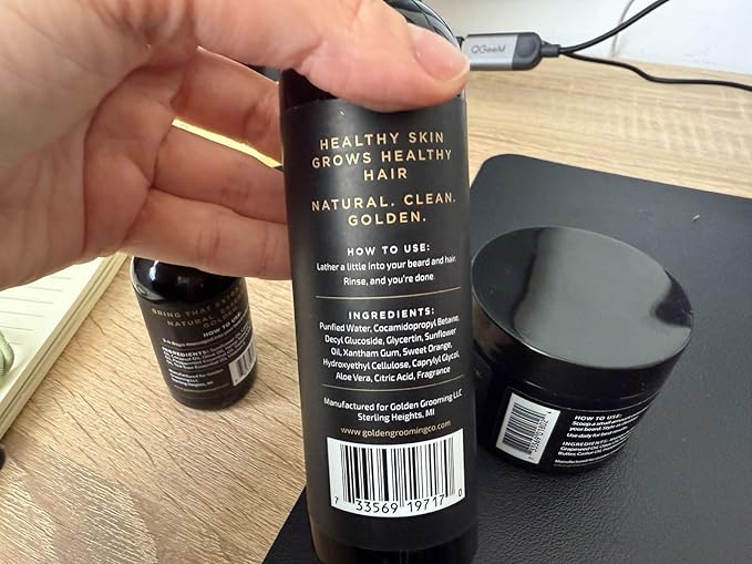 Golden Grooming Co. Ultimate Beard Care Kit for Men | Includes Beard & Hair Shampoo, Beard Balm, Beard Oil, Comb & Brush | Complete Grooming Bundle