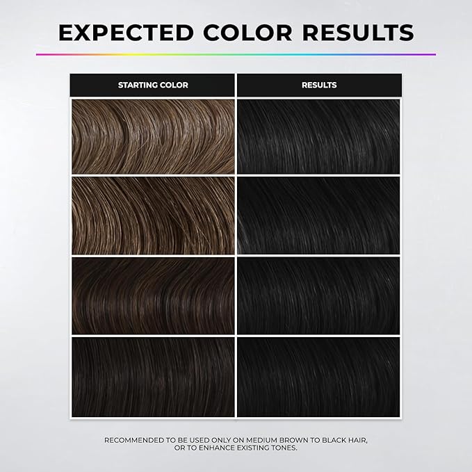 XMONDO Color Soft Black Color Depositing Mask & Semi-Permanent Hair Dye Super Gloss Infused with Bond Boosters for Nourishment, Revitalize & Repair, Vegan Formula, 8 Fl Oz