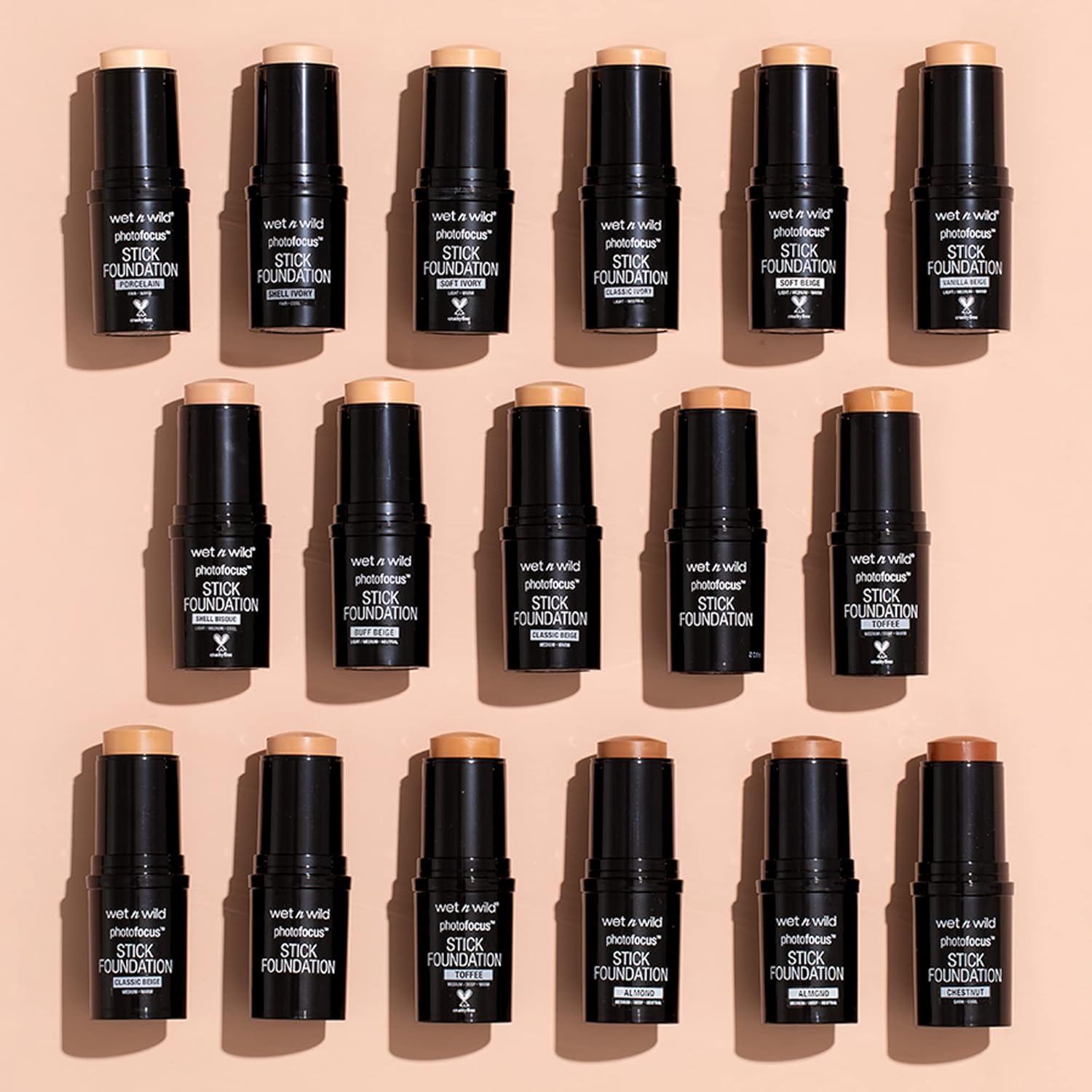 wet n wild Photo Focus Matte Foundation Stick Makeup, Porcelain | Vegan & Cruelty-Free