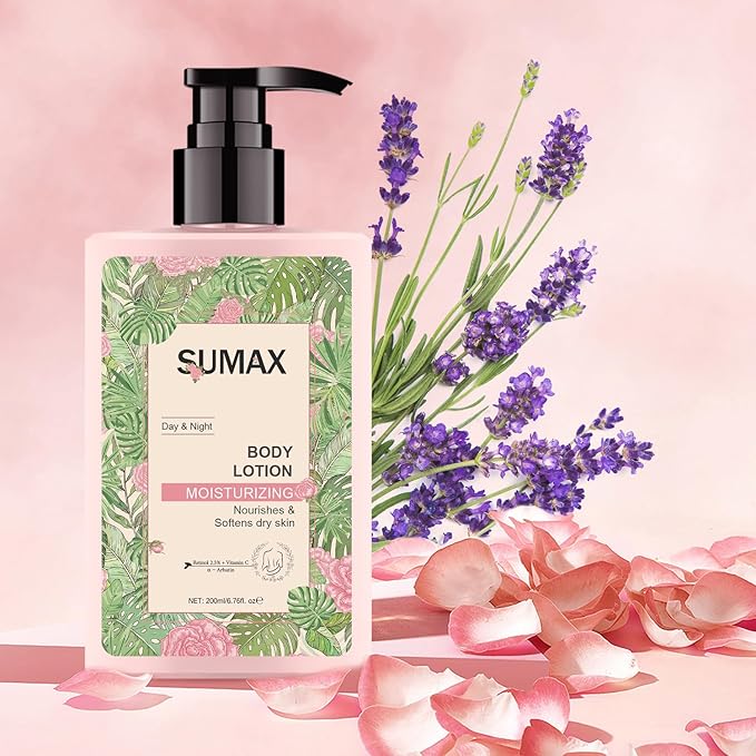 Sumax Body Moisturizer Lotion Natural Formula Fast Absorption Nourishing & Moisturizing Body Lotion Prevent & Repair Dry Skin for Women and Men