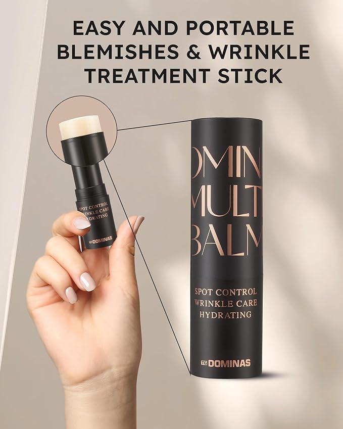 Korean Multi Balms Stick (Pack of 2/0.24 oz*2) Facial Moisturizer, Lip Balm, Eye Cream, Neck Cream for Wrinkles/Fine Lines. CoQ10, Niacinamide & Ceramide | Korean Skin care