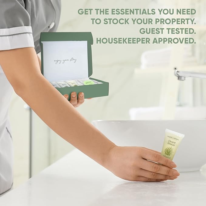 Amenity & Accessory Kit | 1 oz Shampoo, Conditioner, Lotion, Body Wash, Body Bar, Cleansing Bar, Shave & Dental Sets, Make-Up Wipes, Vanity Kit | 1 Set per Case