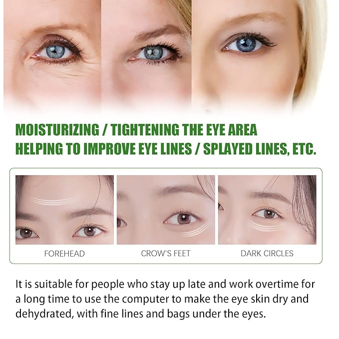 Seaweed Eye Mask, Under Eye Patches with Collagen and Hyaluronic Acid, Seaweed Tightening Eye Mask, Hydrating Green Eye Gel Pads for Puffy Eyes, Wrinkles, Dark Circles and Bags Under Eyes - 30 Pairs