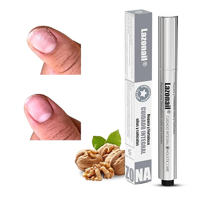Nail Strengthening & Repair Gel, Restores Brittle Nails from Damage Caused by Manicures & Harsh Environments, Infused with 94% Walnut Extract, Honey Colored