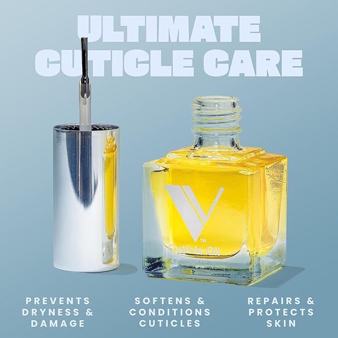 V Beauty Pure Cuticle Oil Nail Care - Natural Nail Oil Cuticle Softener Moisturizes & Conditions Cuticle Area & Nail Beds - Cuticle Care Nail Products for Manicure & Pedicure, 15ml