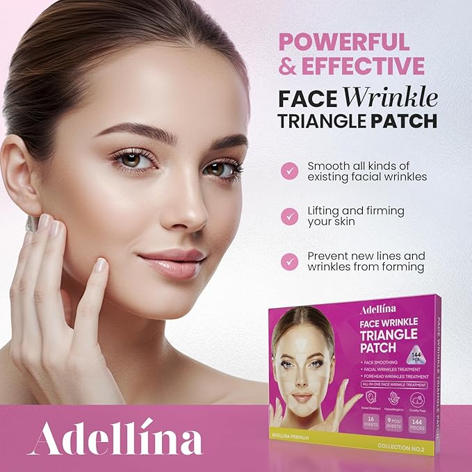 Anti Wrinkle Forehead and Facial Wrinkle Patches: Anti Wrinkle Patches Overnight - Smile Line Pathces - Facial Wrinkle Patche for Forehead, Smile Line, Under Eye 144 Pcs (Purple1)