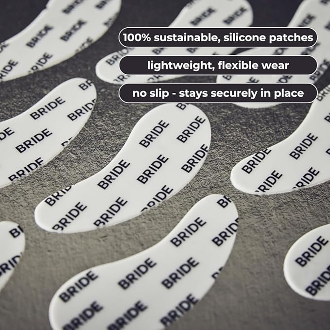 Bride Essential Eye Mask to Treat Dark Circles, Wrinkles and Puffy Eyes, 1 Pair White Reusable Silicone Under Eye Patches with Chic Case for Bridal Shower, Bachelorette and Wedding Gift