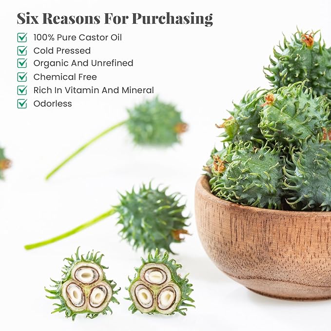 100% Pure Natural Castor Oil Set, 60ml Organic Jamaican Black Castor Oil Cold Pressed, 【Glass Bottle】【Unrefined】, Essential Oil, Anti-aging Oil, Massage Oil, 60ml Black Castor Oil X1