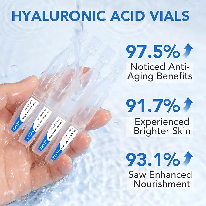 Ultra Hyaluronic Acid Serum For Face - 3% Hyaluronic Acid Tubes 30 Vials, Intensive Moisturizing, Skin Tightening, Skin Barrier Repair, Anti Aging(pack of 2)