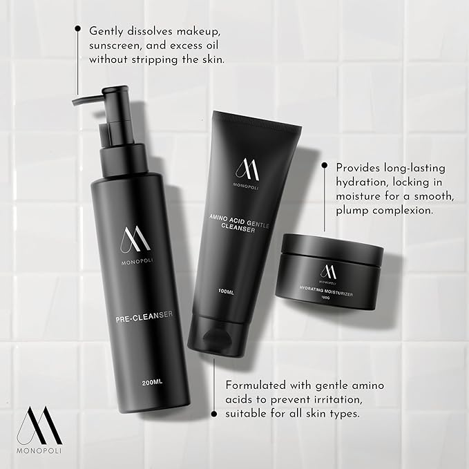 Monopoli Skin Care Set | Complete Routine: 9-Piece Face Care Set for Women & Teens for Anti-Aging, Hydration & Acne Control | Skincare Gift Set & Kits | Premium Skincare Set with Educational Resources