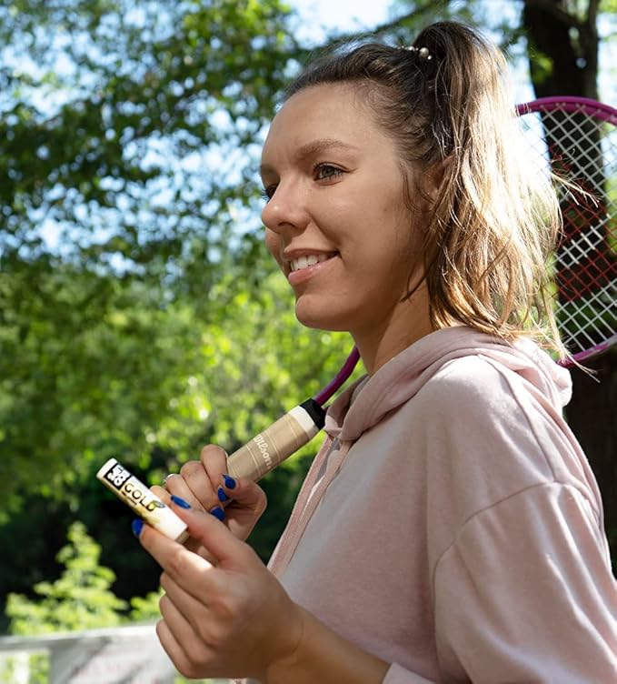 Eco Lips GOLD 100% Organic Lip Balm with Baobab - Soothe and Moisturize Dry, Cracked and Chapped Lips - 100% Plastic-Free Plant Pod Packaging (6 Tubes)