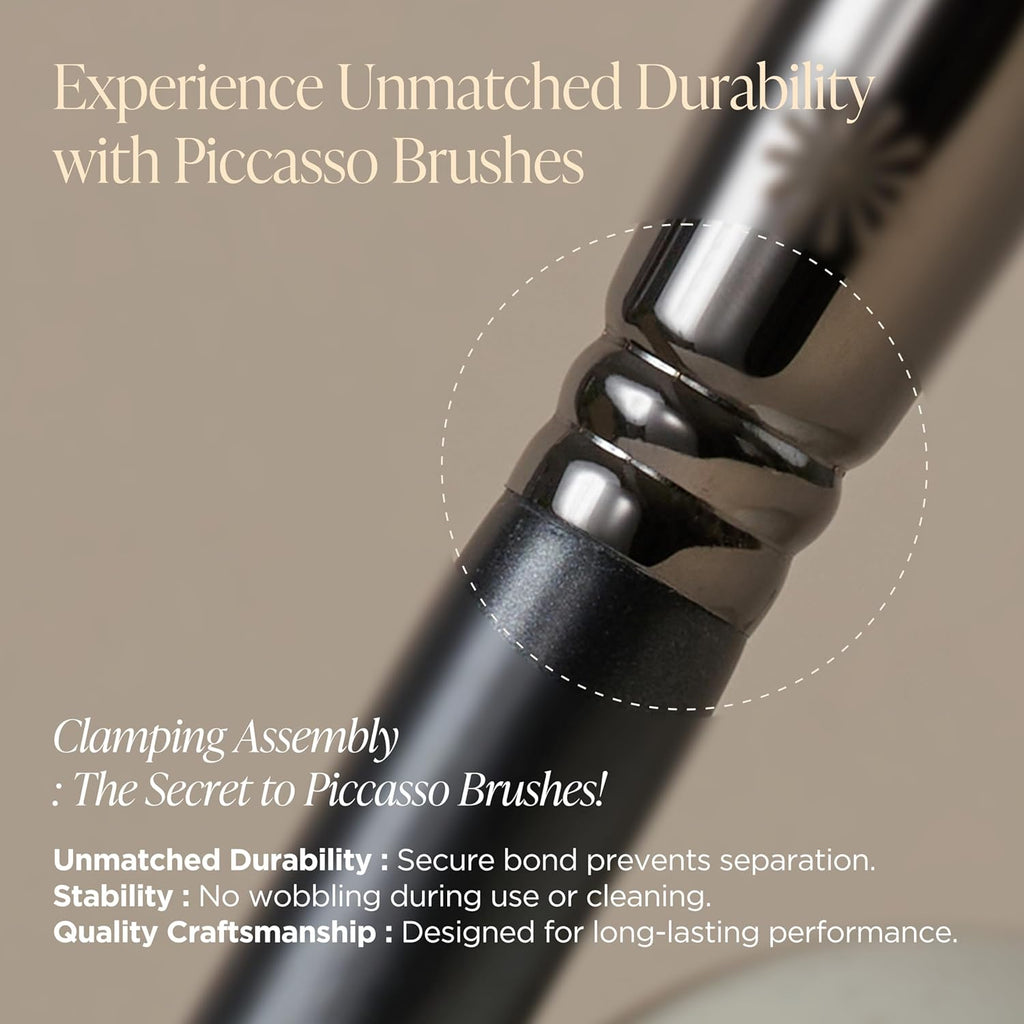 Piccasso FB33 Foundation Brush – Tapping Cover Brush for Liquid & Cream Foundation, Fills Pores with Soft Bristles for Smooth and Flawless Face Makeup, Professional Korean Beauty Tool