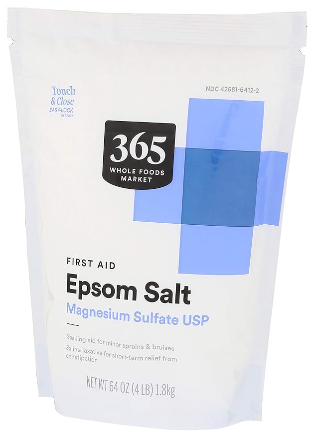 365 by Whole Foods Market, Epsom Salt, 64 Ounce (Pack of 2)